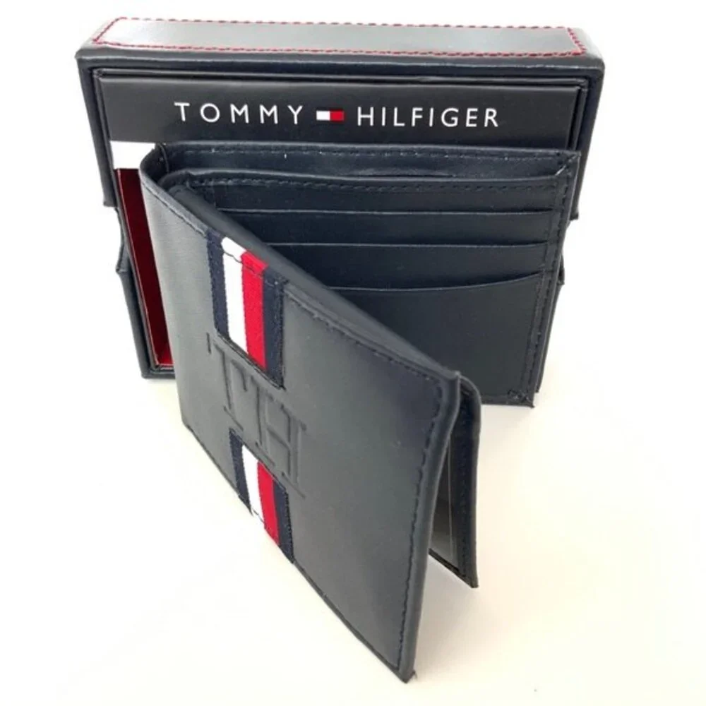 Tommy Hilfiger Wallet Navy RFID Leather Wallet & Valet